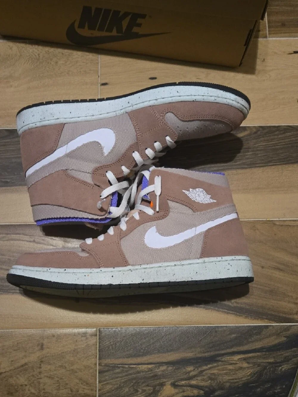 Air Jordan 1 Zoom Air CMFT CT0978 0 High-Top Fossil Stone/White-Fossil Rose